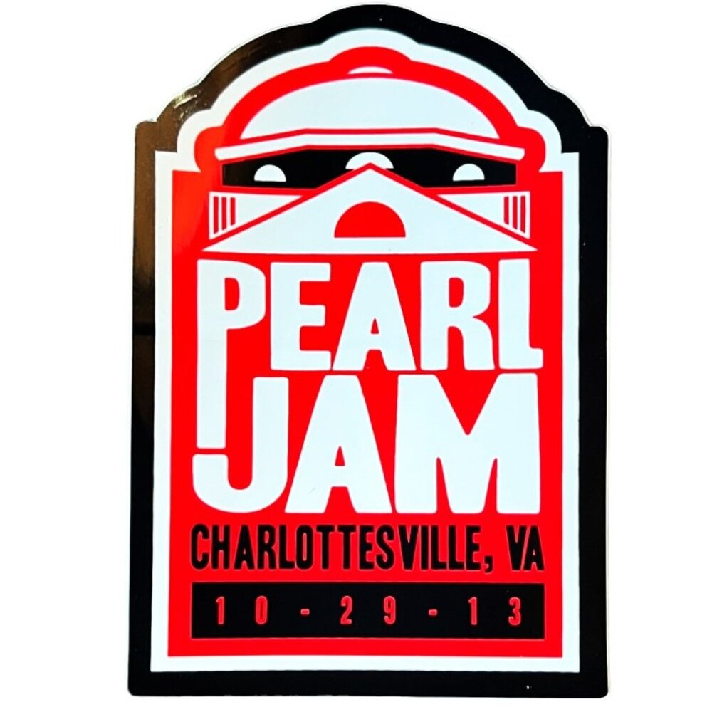 MINT/NM Pearl Jam Charlottesville 2013 Tour Sticker #2